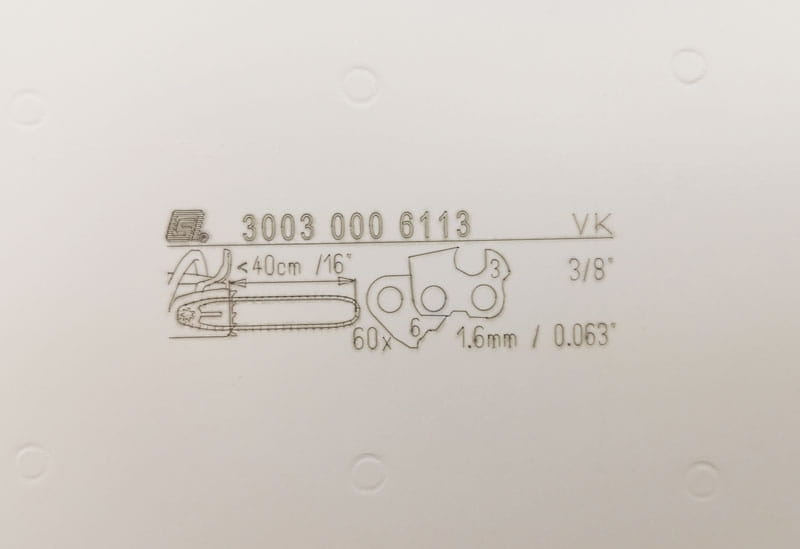 Oznaczenie prowadnicy STIHL Rollomatic E 40cm 3/8"